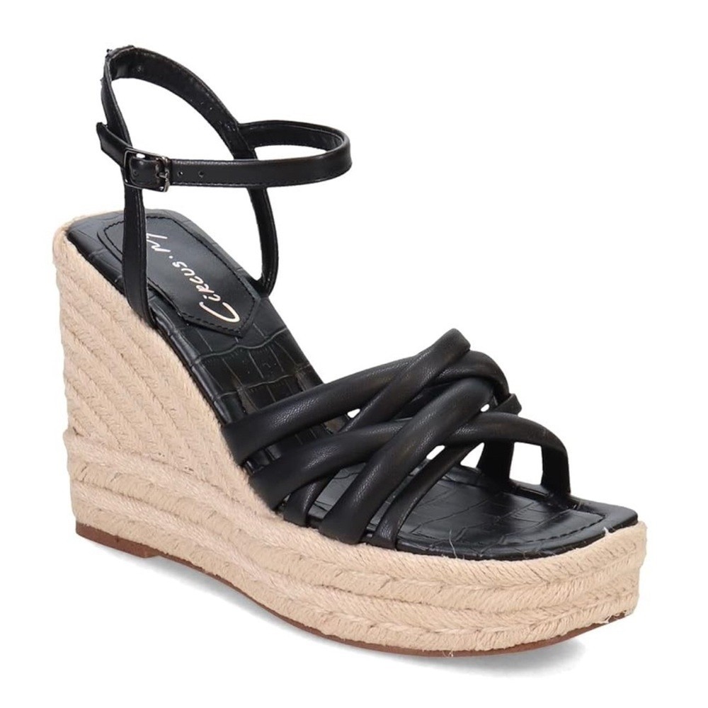 Circus by Sam Edelman Women's Wedge Sandals Size 10 New Black Espadrilles